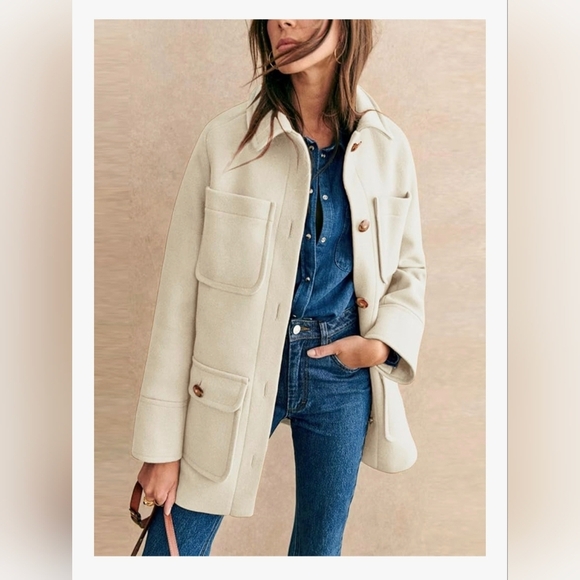 Omoone 2025 Winter Elegant Womens Pea Coat #1113 - Picture 8 of 12